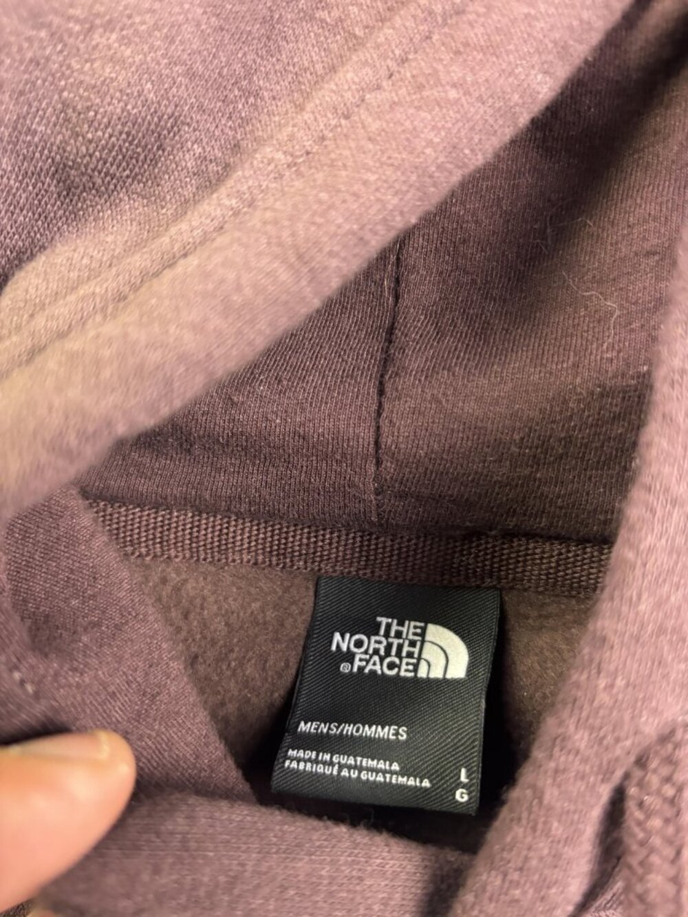 The North Face Hoodie Mens Large Brown Pullover Fleece Sweatshirt Logo Graphic - Picture 2 of 7